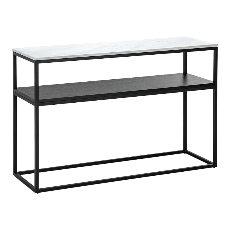 Consola Castel I, Pako World, Aspect marmura Alb-Negru, 120x35x80 cm - 2 | YEO