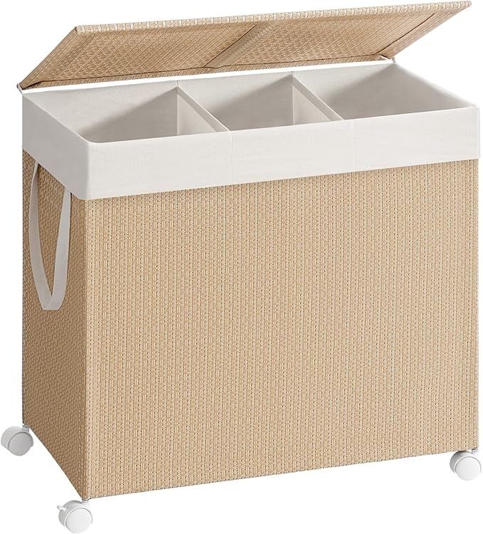 Cos de rufe Songmics, Natur, LCB602N01, 66.5 x 37.5 x 65 cm
