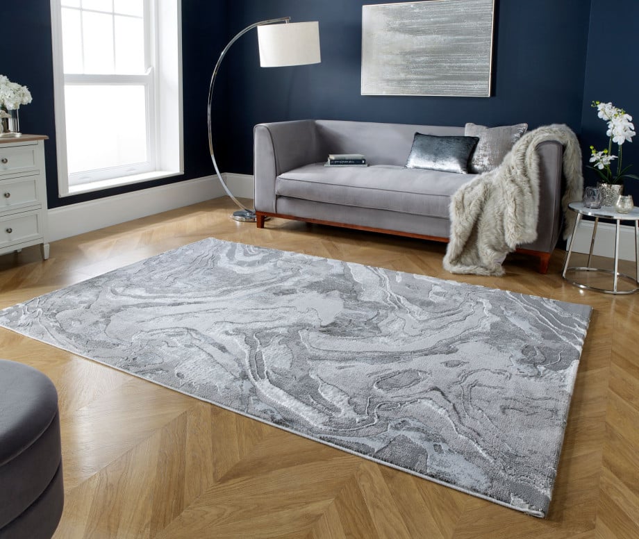 Covor Marbled Argintiu 120X170 cm, Flair Rugs