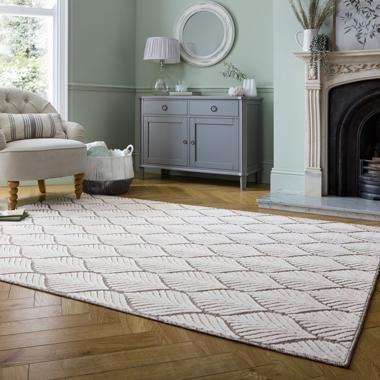 Covor Piatto Elm Leaf Natural 120X170 cm, Flair Rugs