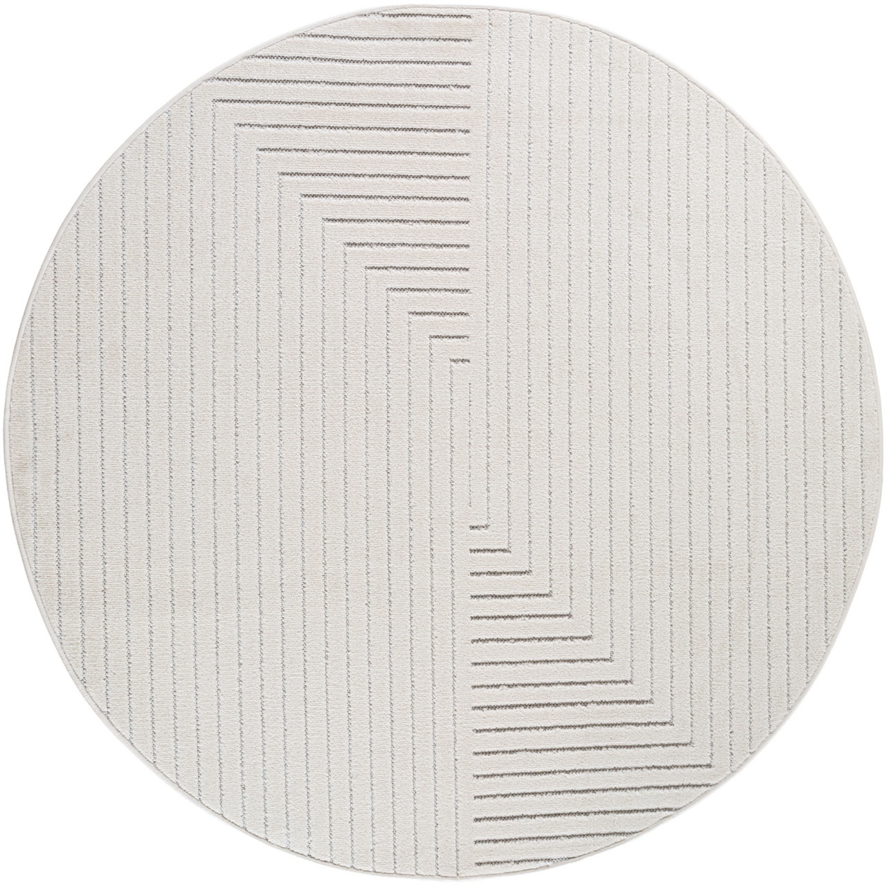 Covor rotund Nova V2 Crem 80x80 cm - Imagine 8