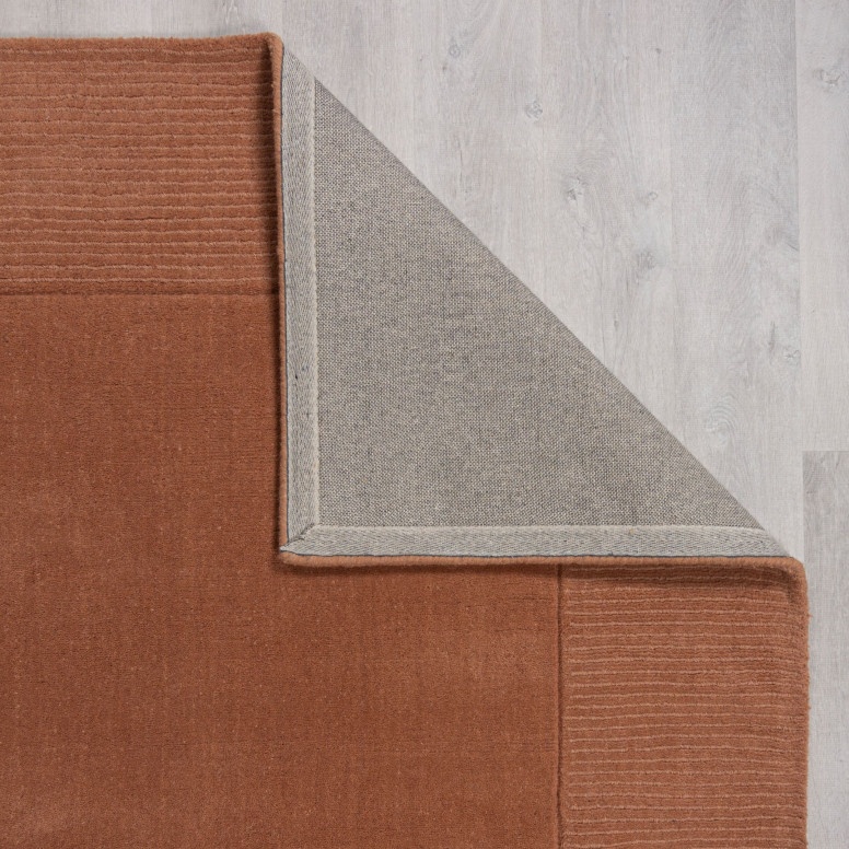 Covor Textured Wool Border Portocaliu 200X290 cm, Flair Rugs - 2 | YEO
