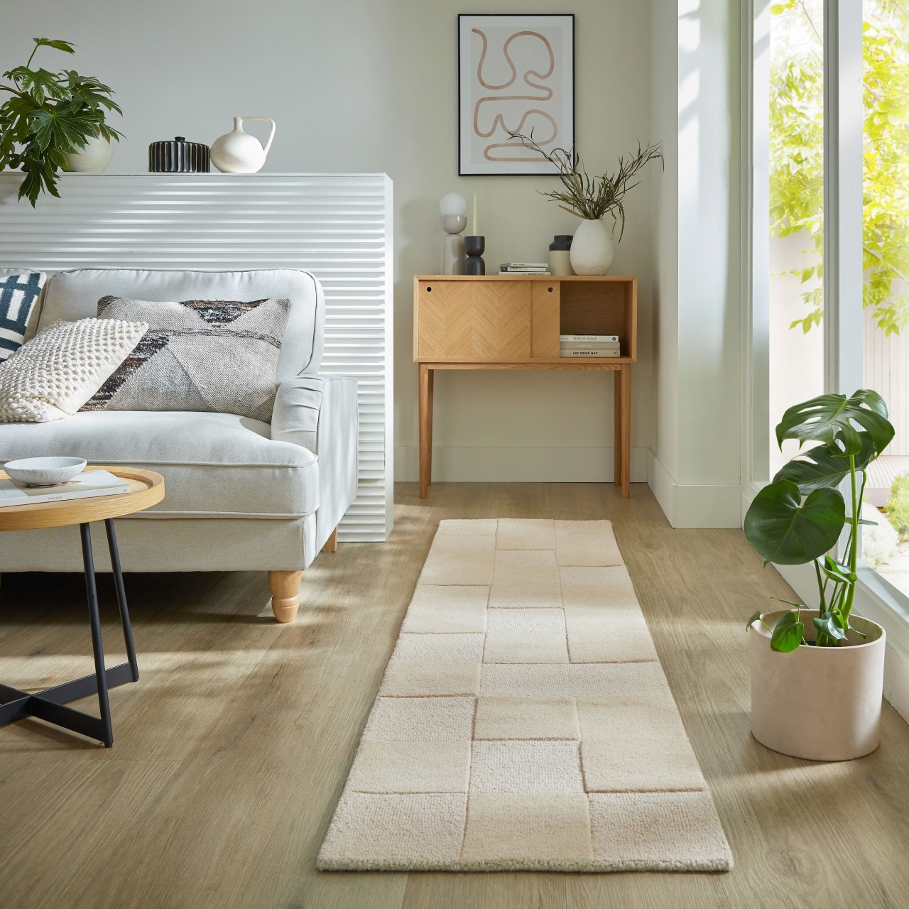 Covor traversa Moderno Caro Verde 60X230 cm, Flair Rugs