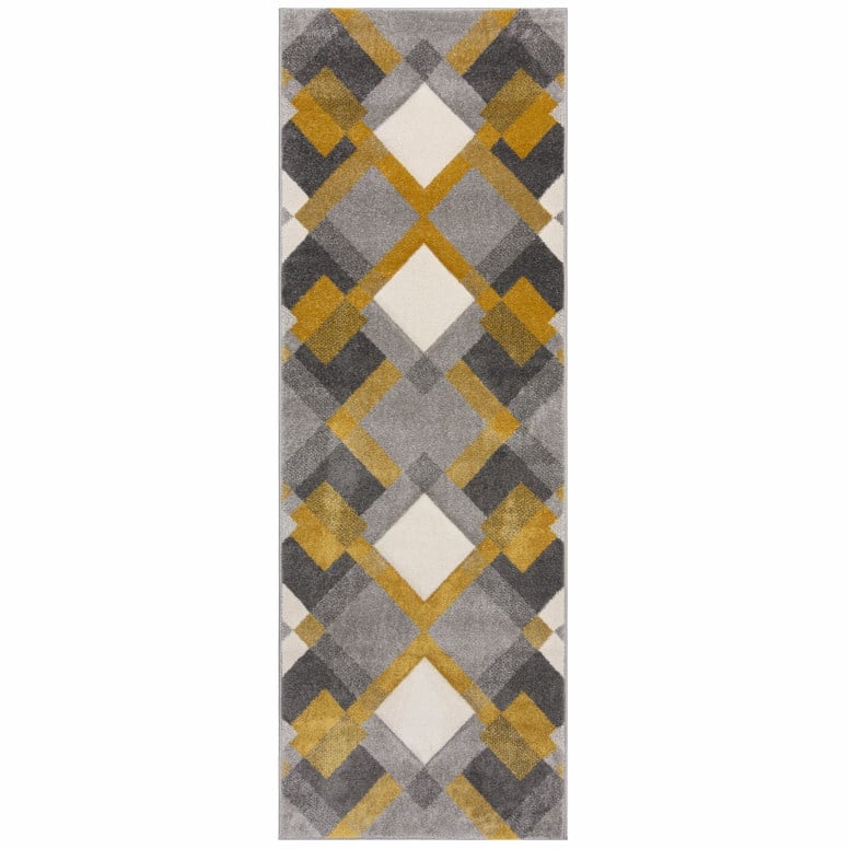 Covor traversă Nimbus Gri/Galben Ochre 80X230 cm, Flair Rugs - 1 | YEO