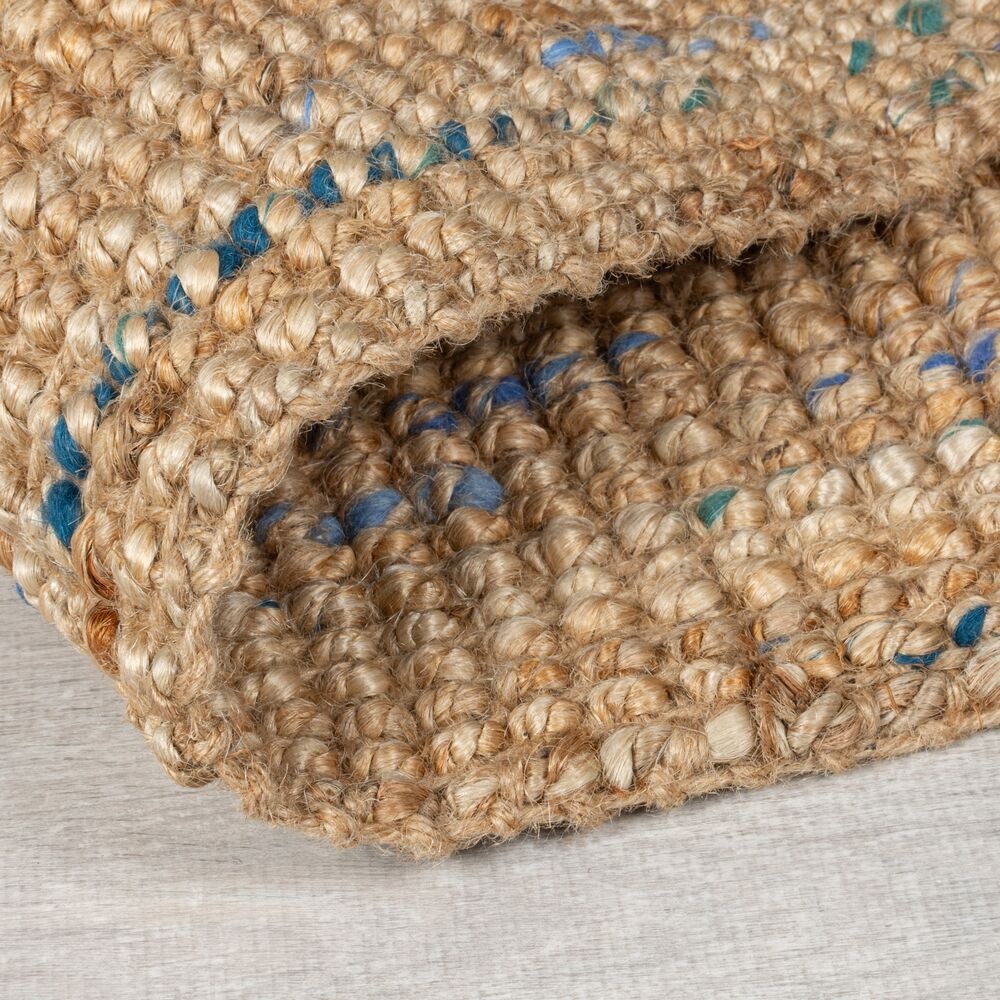 Covor traversa Sarita Jute Boucle Natural Albastru 60X300 cm, Flair Rugs - 3 | YEO