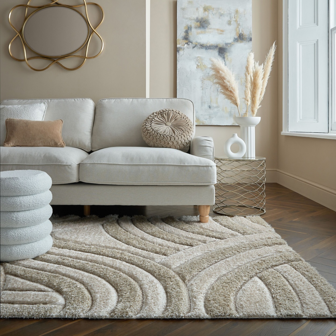Covor Velvet Carved Natural 120x170 cm, Flair Rugs