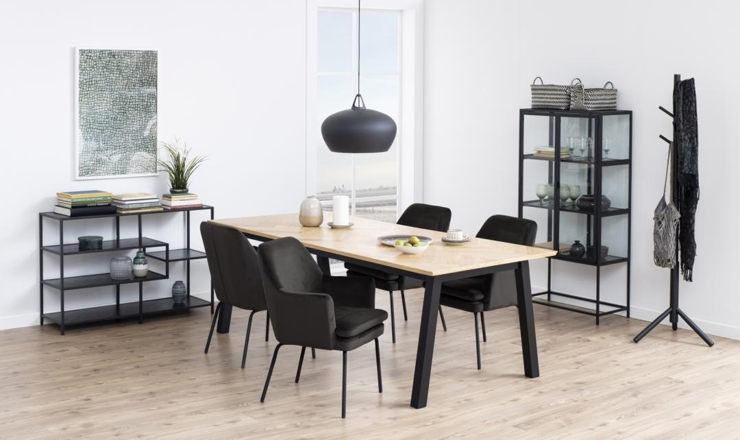 Cuier Bremen, Negru, 176x51x45 cm - Imagine 2