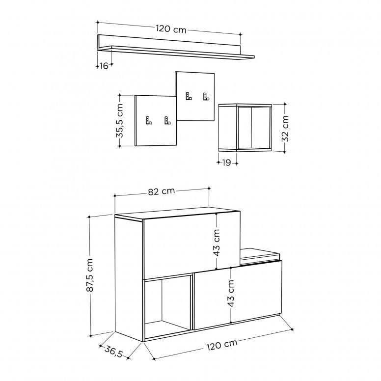 Cuier Holdon Alb - 3 | YEO