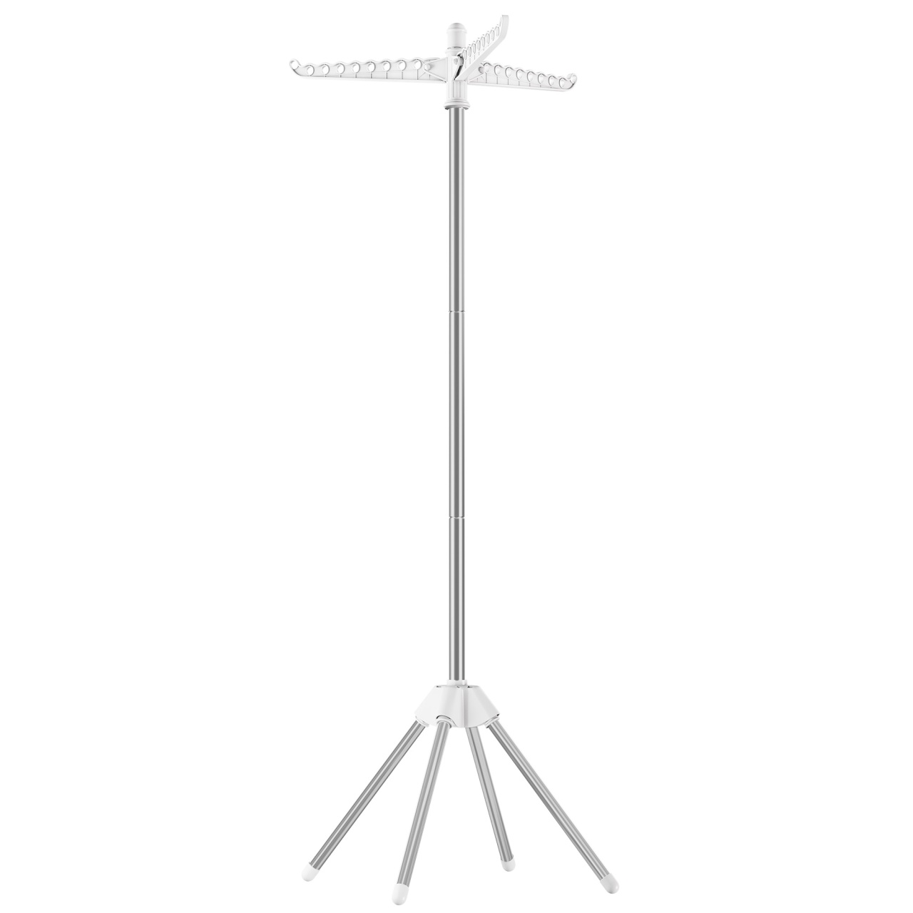 Cuier Multifunctional cu Brate Retractabile Songmics Gri 67x67x150 cm