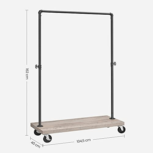 Cuier stender, Vasagle, Negru-Ivoar, 160x104.5x40 cm - 4 | YEO