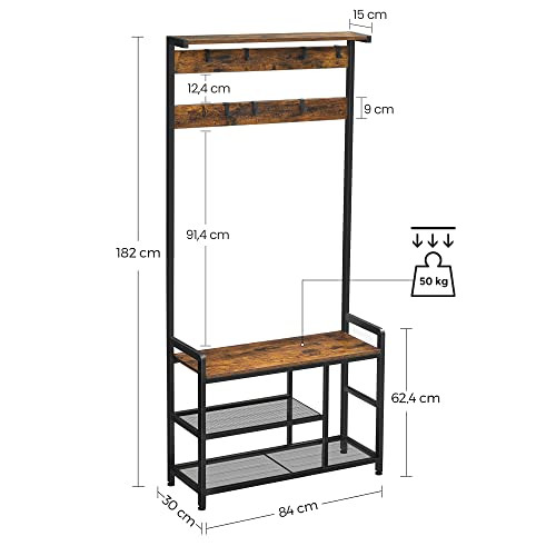 Cuier, Vasagle, Negru , 84x30x182 cm - 5 | YEO