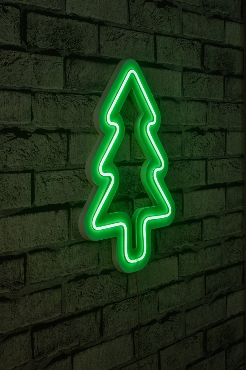 Decoratiune luminoasa LED de perete Christmas Pine Verde 21x30x2 cm - 1 | YEO