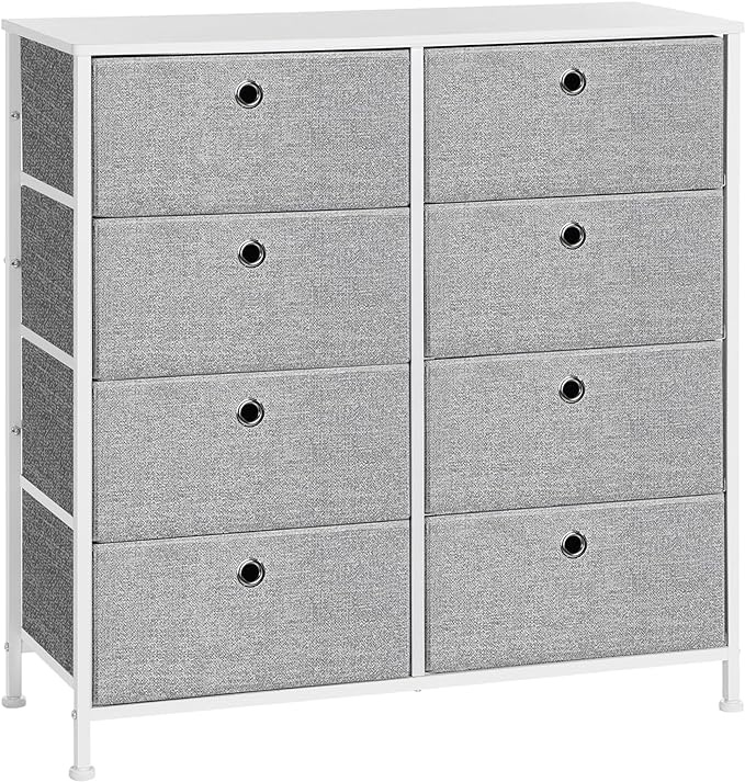Dulap de depozitare, Songmics, Gri-Alb, 30 x 80 x 81.5 cm