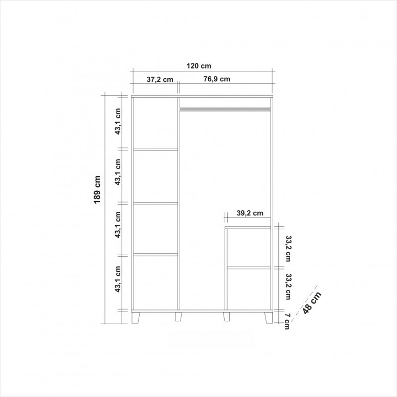 Dulap Hedera 2 Atlantic Pine - 4 | YEO