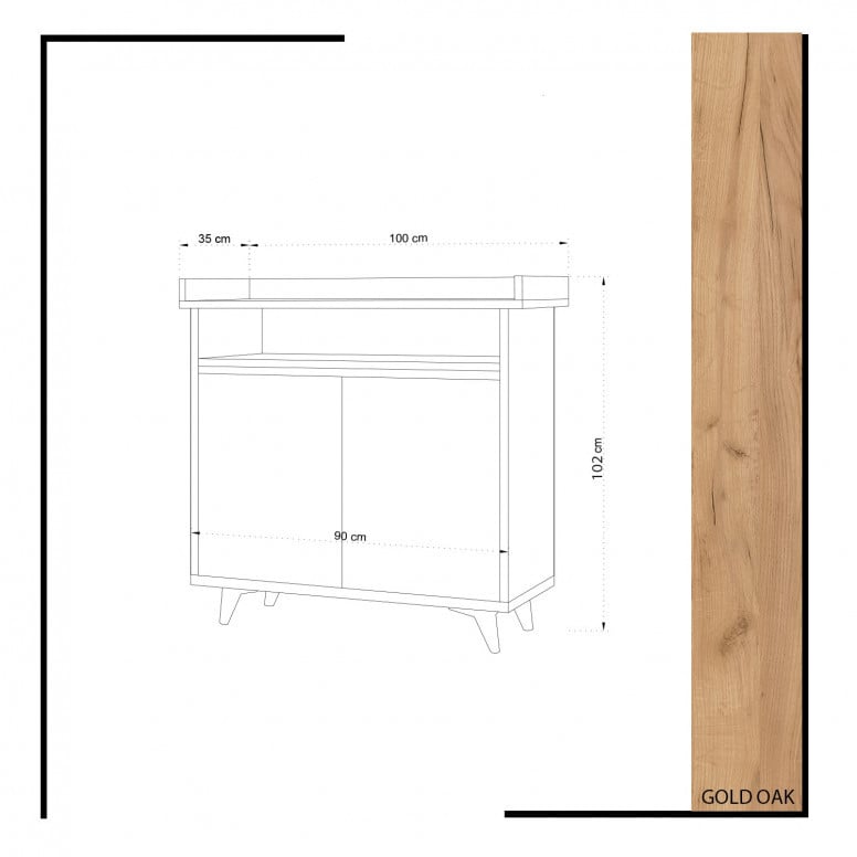 Dulap Pantofi Springa Oak-Alb - 3 | YEO