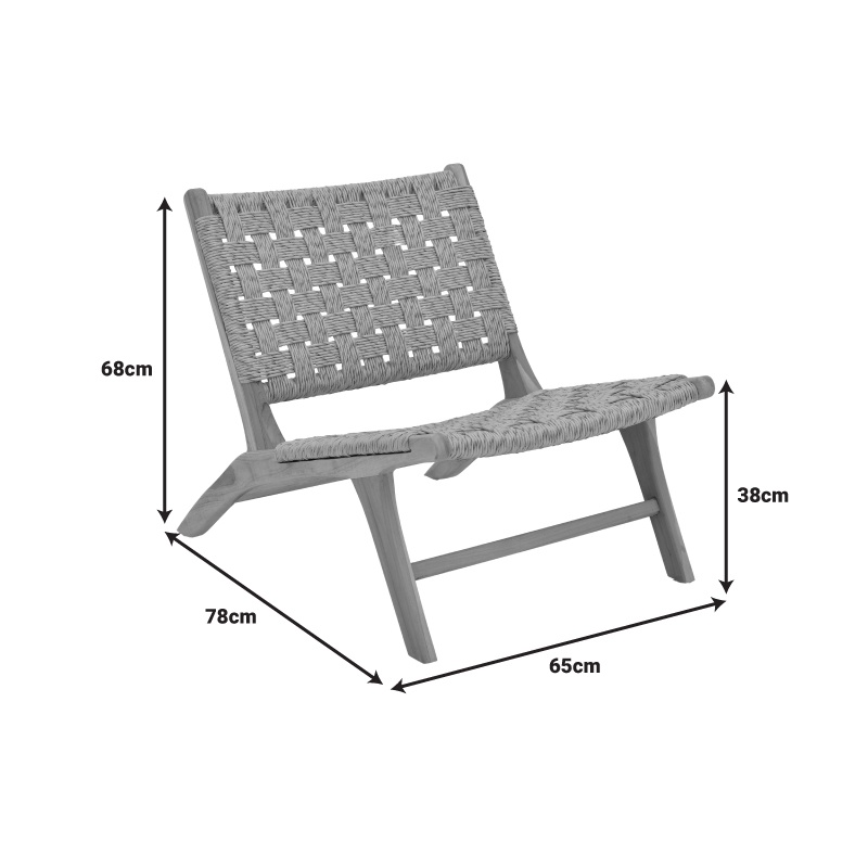 Fotoliu Armchair Pako World Natural 65x78x68cm