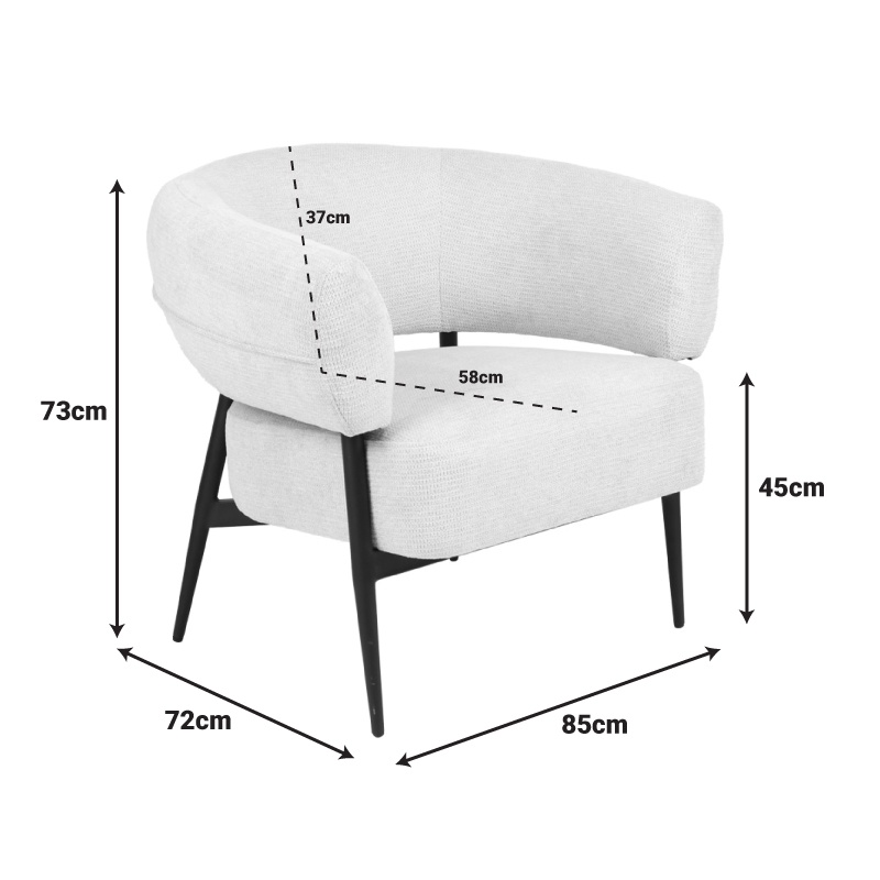 Fotoliu Penfel Bej 85x72x73 cm