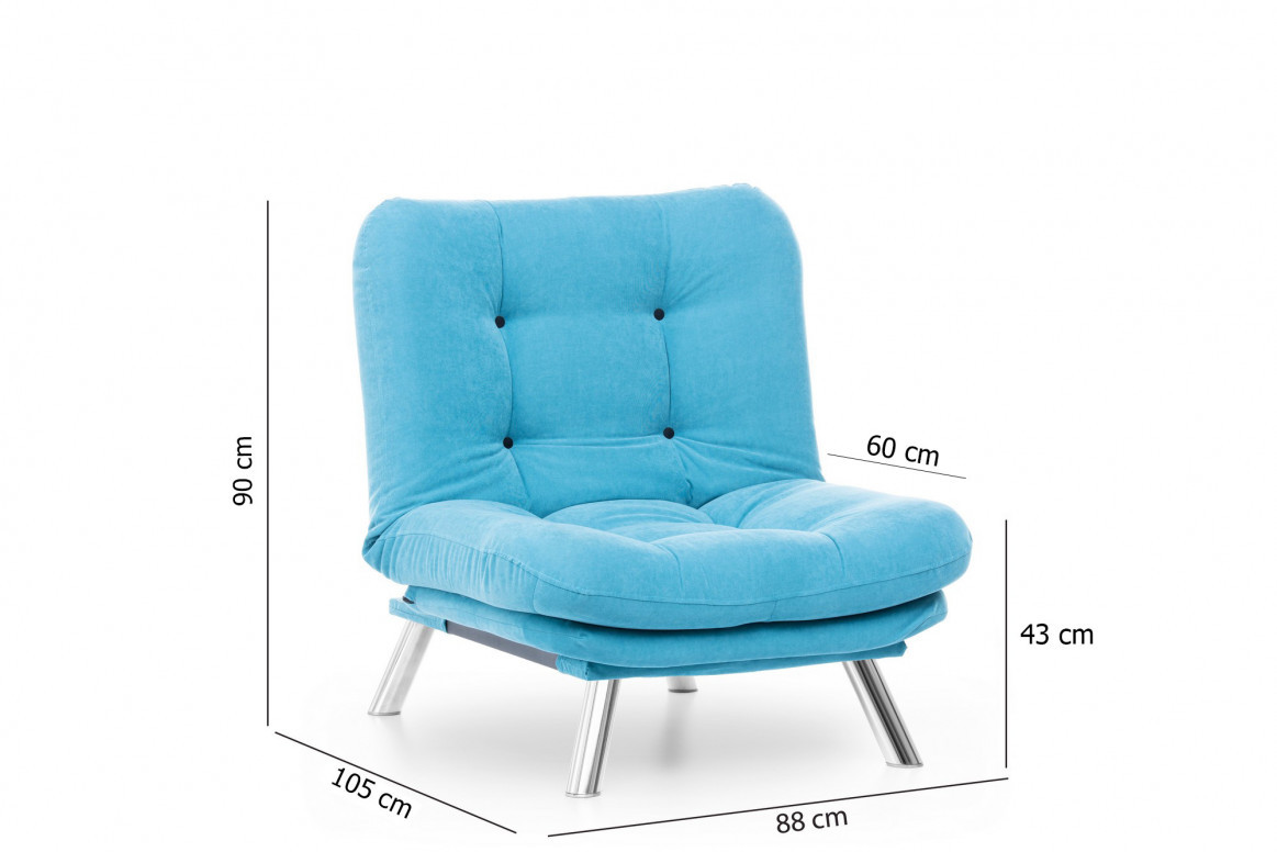 Fotoliu tip Canapea Misa Solo Turcoaz - 1 | YEO