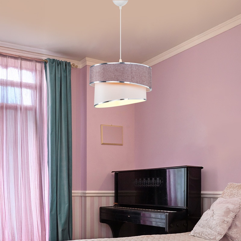 Lampa Loopy, Pako World, E27, Roz-Alb, 30x30x18 cm - 1 | YEO