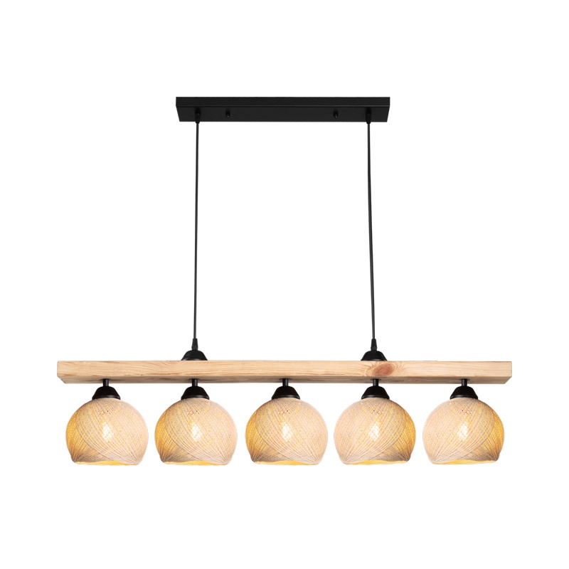 Lampa Salote, Pako World, E27, 5 becuri, Maro-Crem, 100x18x24 cm - 2 | YEO