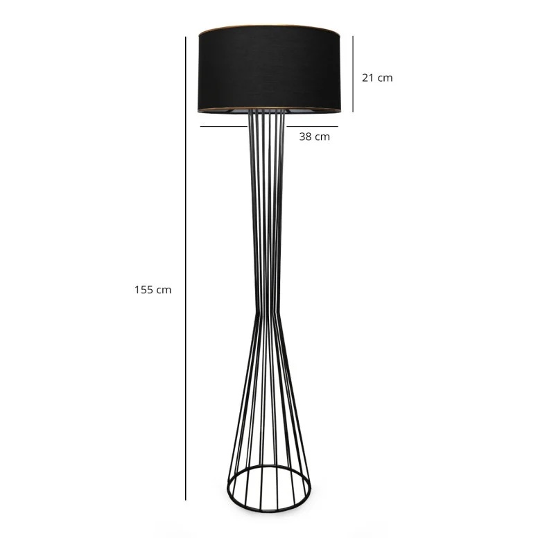 Lampadar AYD-3058 Negru - 2 | YEO