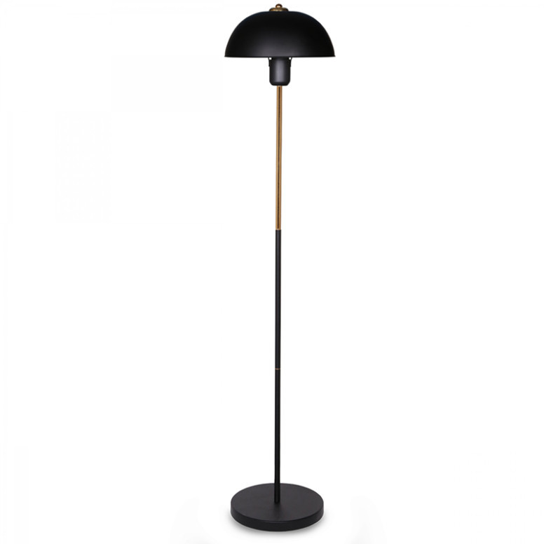 Lampadar PWL-1061, E27 negru-auriu-nuc, 23x140 cm