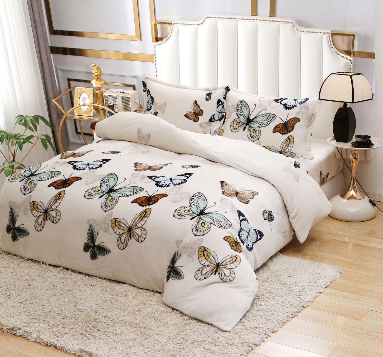 Lenjerie Butterfly White 4 Piese (Cocolino)