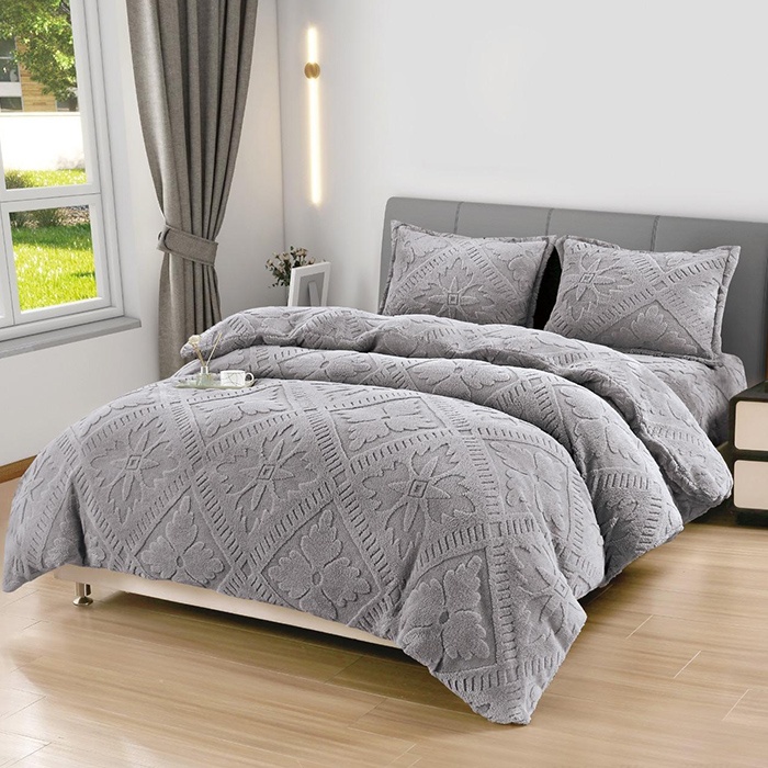 Lenjerie cocolino cu elastic 180x200 Sigma V14 Gri deschis (Cocolino)