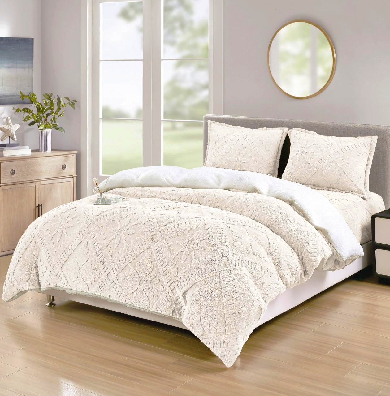 Lenjerie cu blanita, elastic 180x200 Sigma V22 Crem (Cocolino)