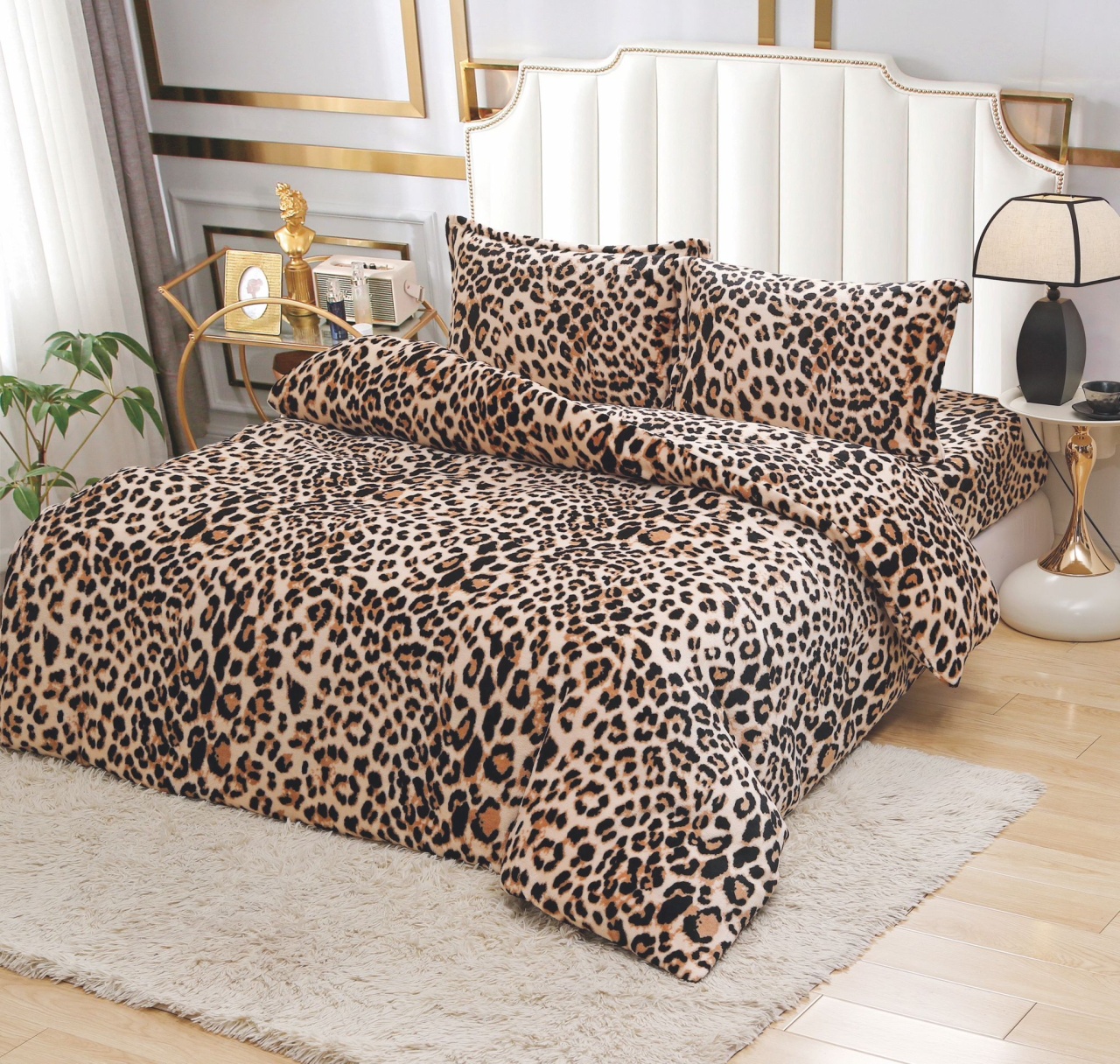 Lenjerie Danger Leopard cocolino cu Elastic 180x200 (Cocolino)