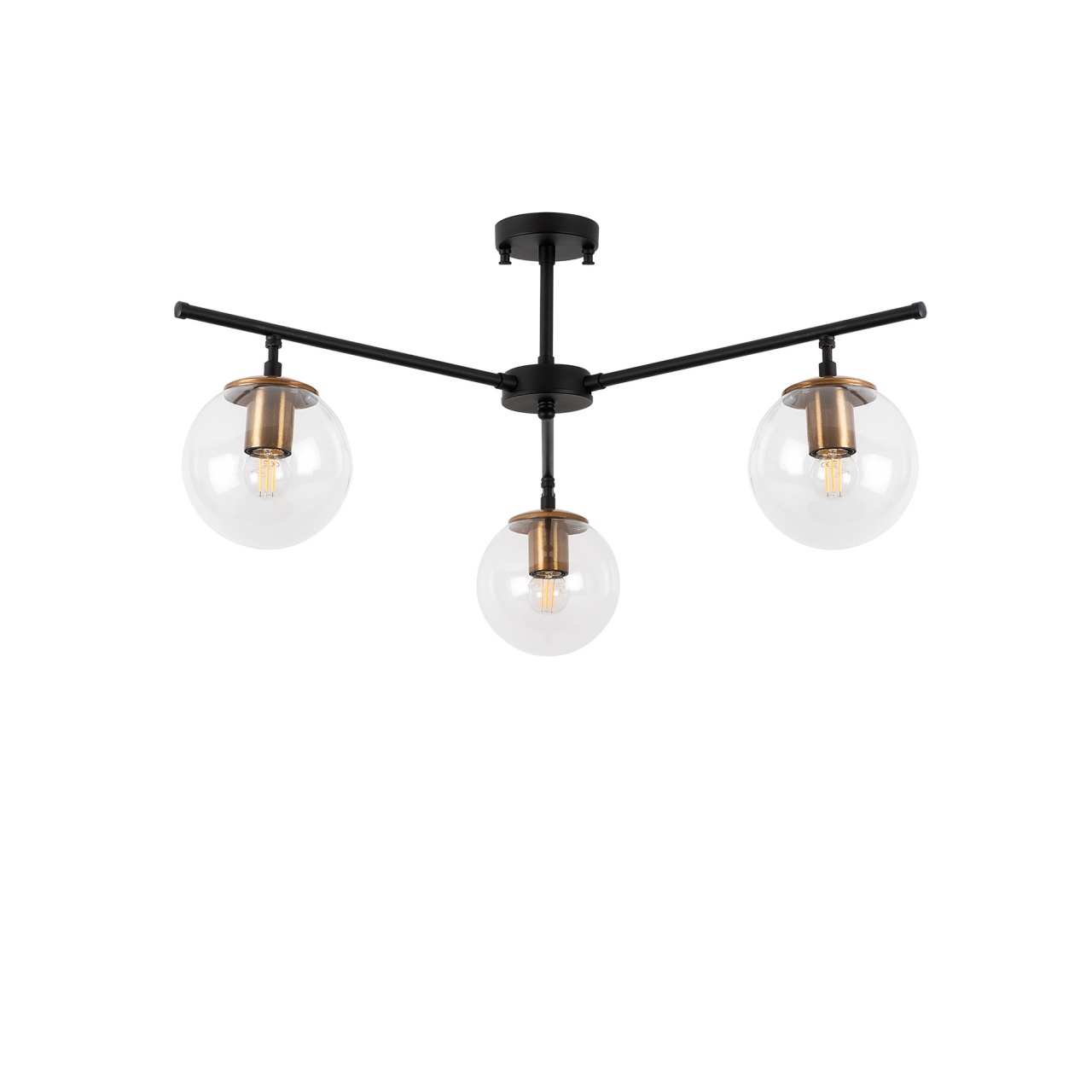 Lustra Atmaca Negru 70x70x39 cm - 3 | YEO