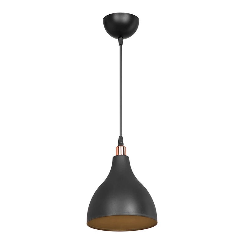 Lustra cu o singura lumina Lofty Pako World Negru 18x18x22 cm - 1 | YEO