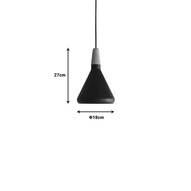 Lustra Jedren metal negru 18x18x100 cm