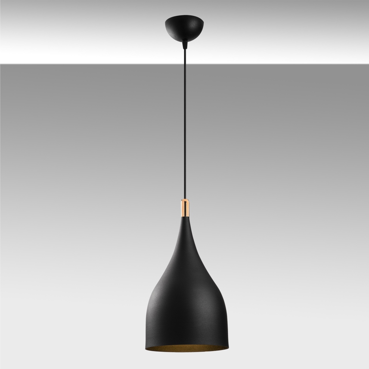 Lustra Saglam Negru 25x25x137 cm - 3 | YEO