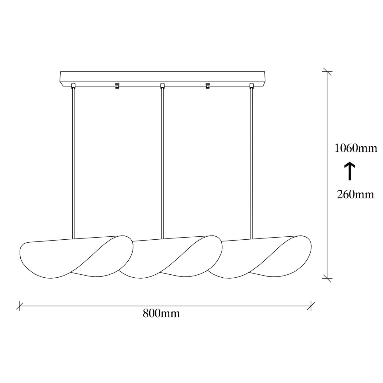 Lustra Sivani Alb 80x17x106 cm - 4 | YEO