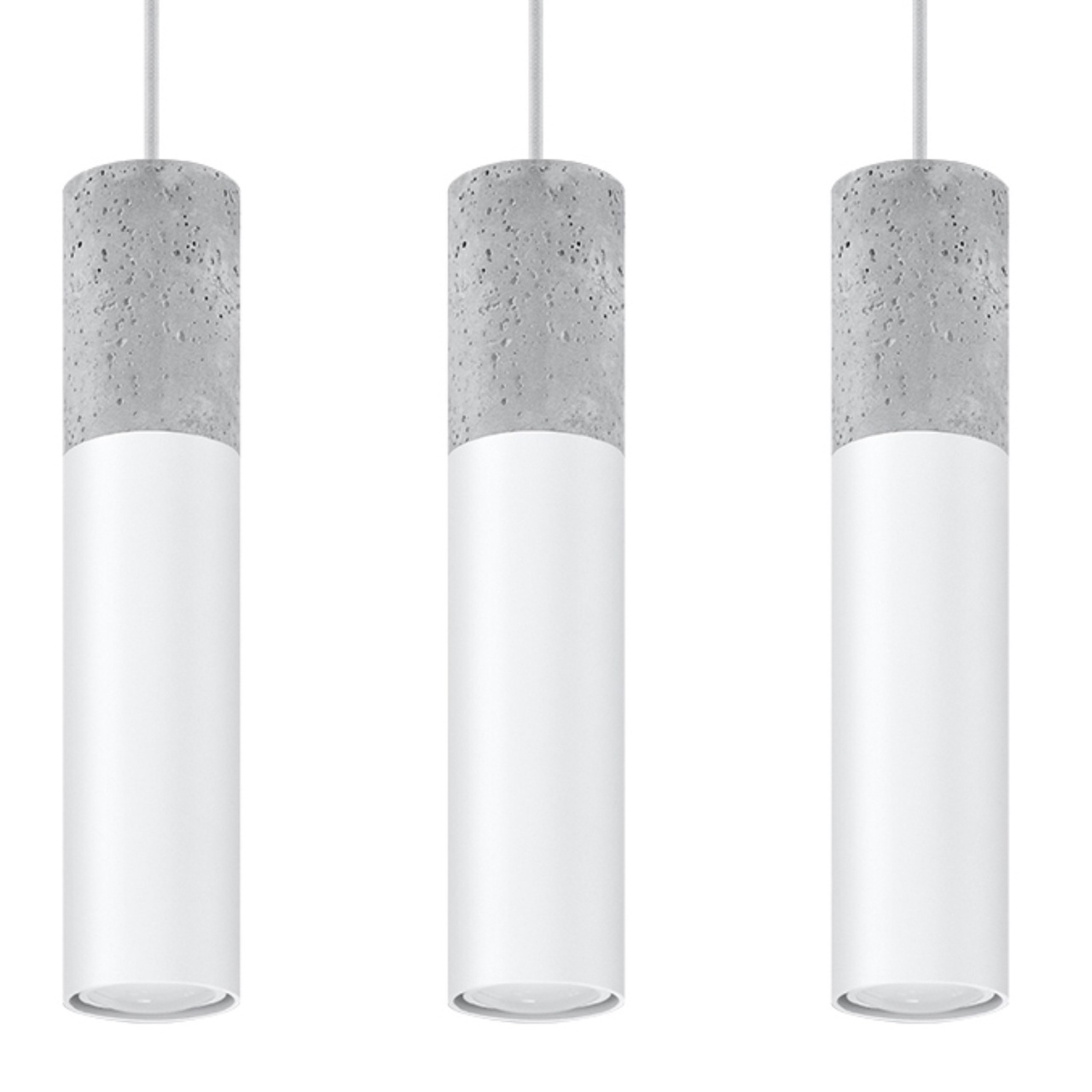 Lustra suspendata Borgio Alb 45x6x90 cm