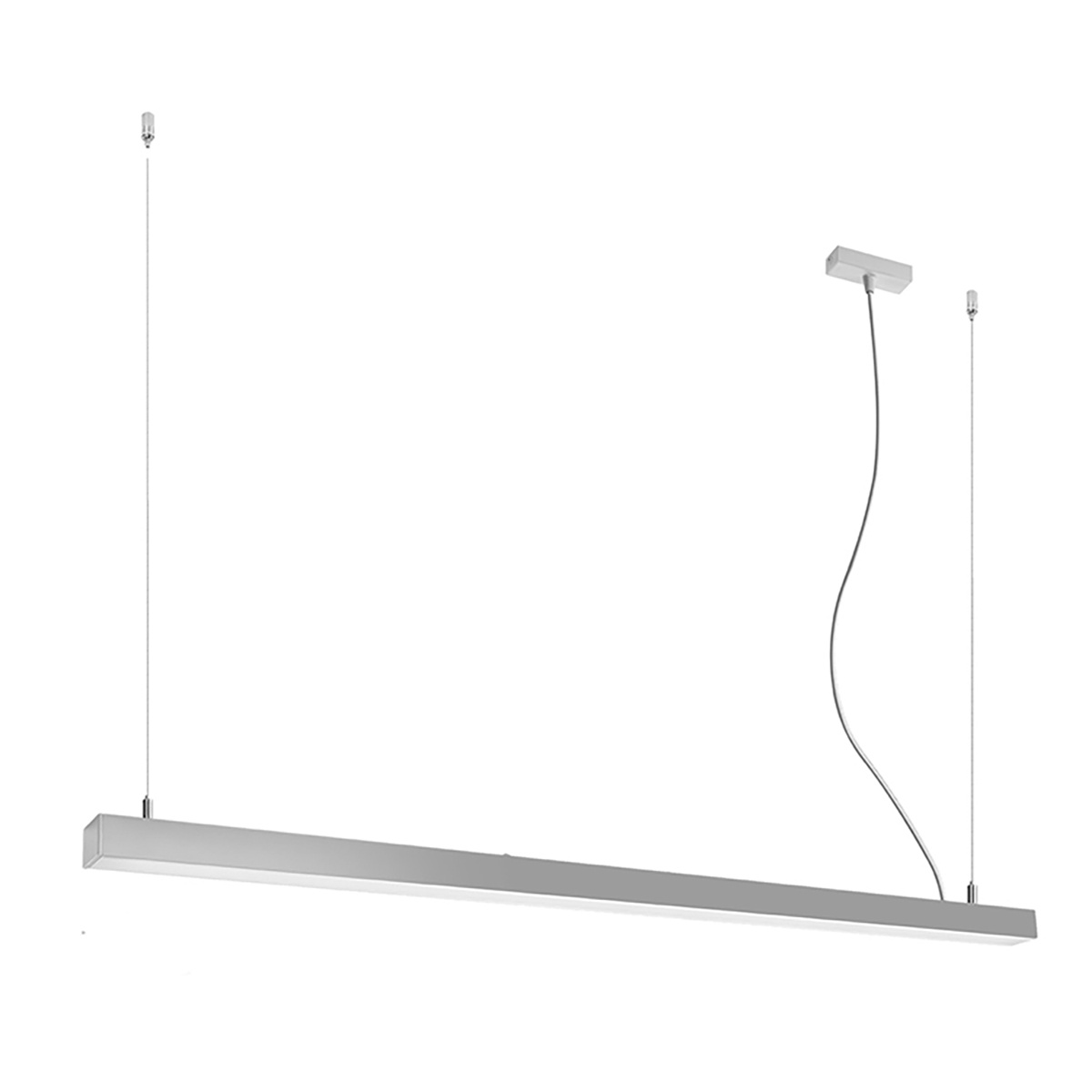 Lustra suspendata LED Pinne Gri 4000K 150x6x150 cm