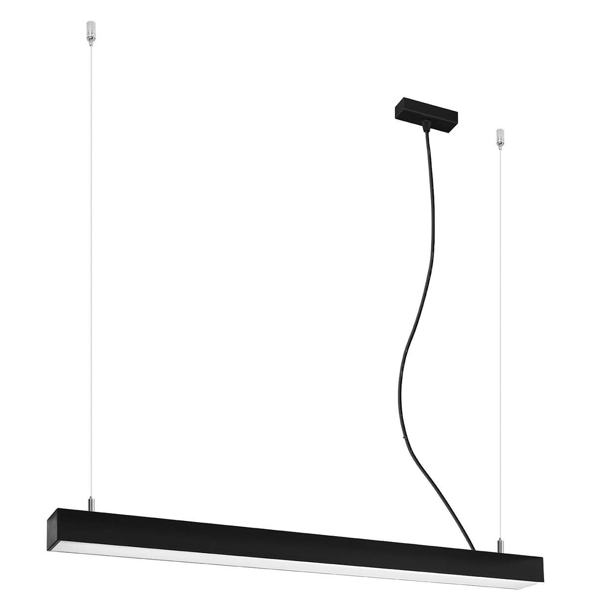 Lustra suspendata LED Pinne Negru 3000K 90x6x150 cm