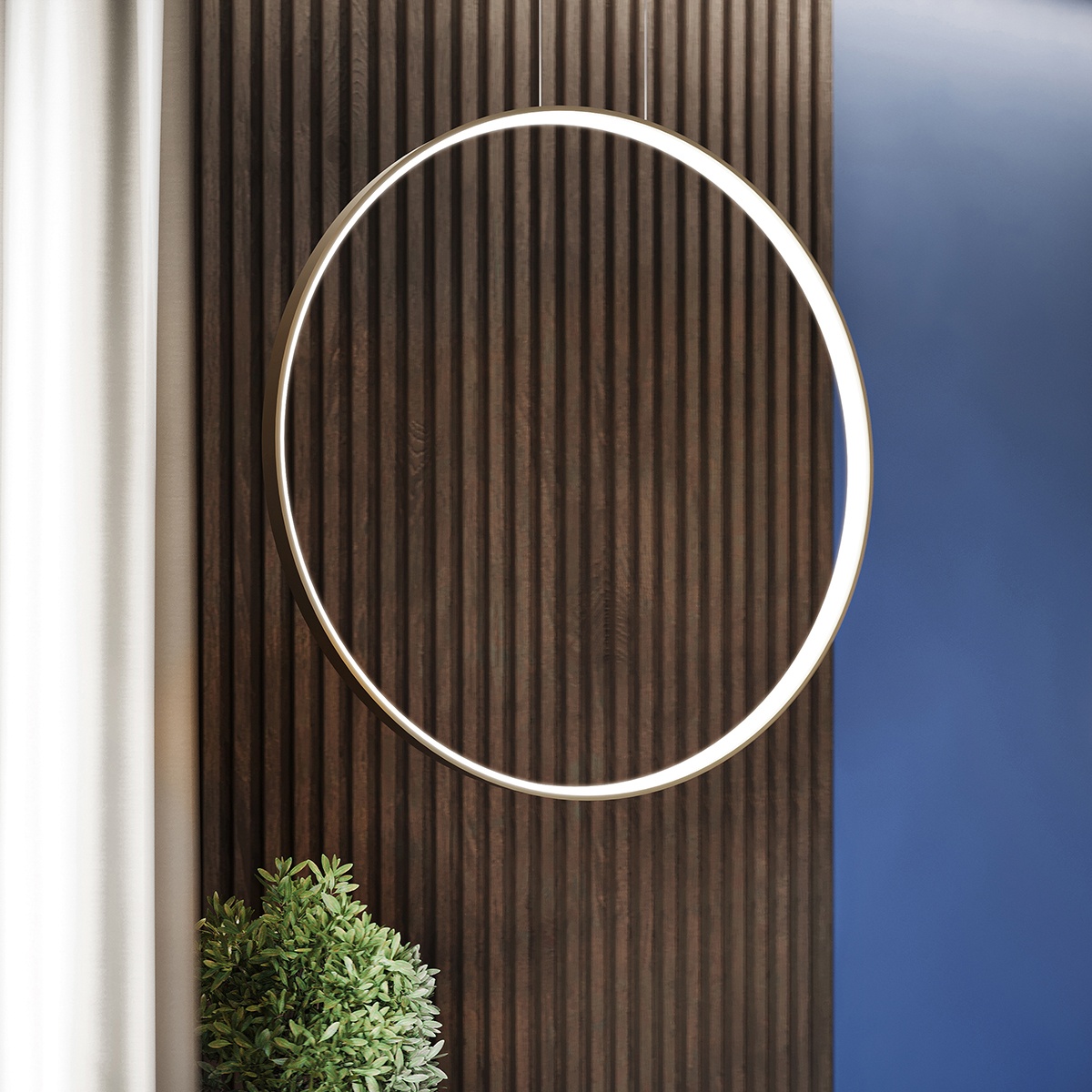 Lustra suspendata LED Rio Auriu 4000K 110x16x150 cm