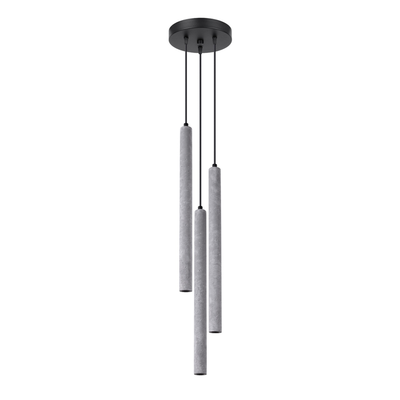 Lustra suspendata Pastelo din beton Gri 19.5x19.5x117 cm