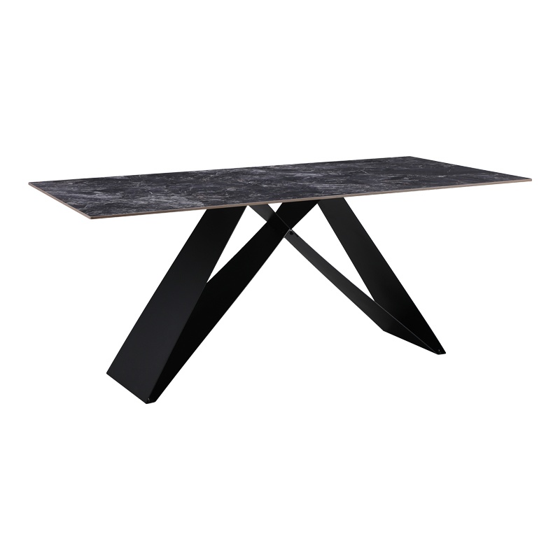 Masa de bucatarie Meja, Pako World, Negru, 180x90x76 cm