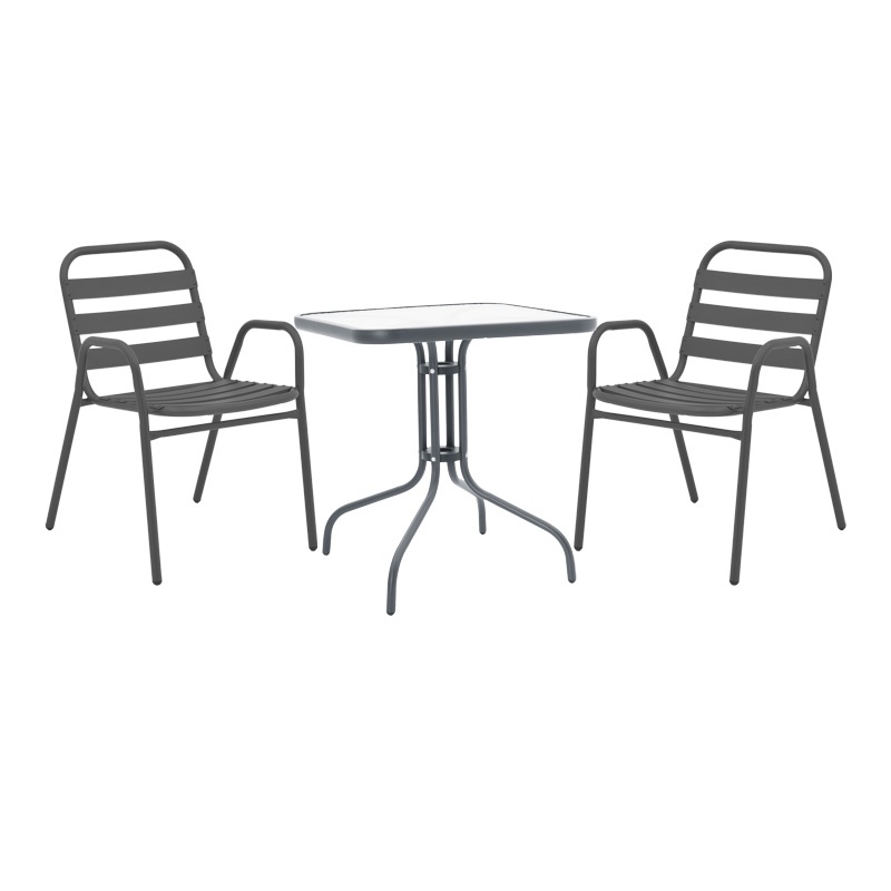 Masa dining Watson-Sussie, Pako World, Antracit, Metal, 70x70x70 cm