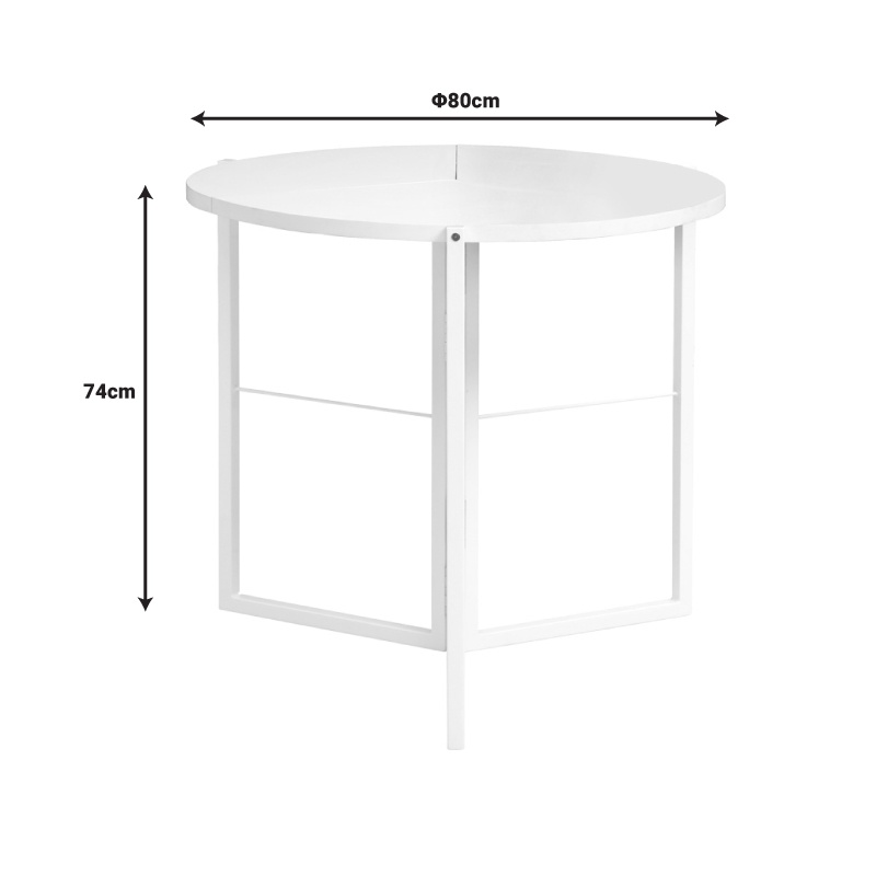 Masa Talen, Pako World, Alb, 80x80x74 cm