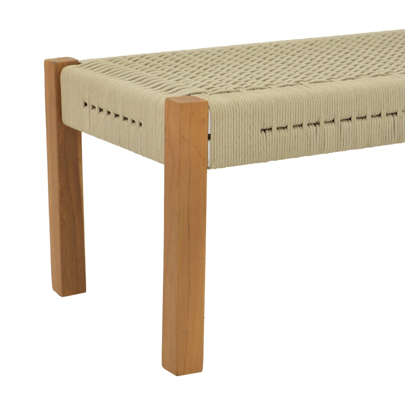 Masa Uma Boho, Pako World, Lemn de tec, Natural, 150x45x40 cm