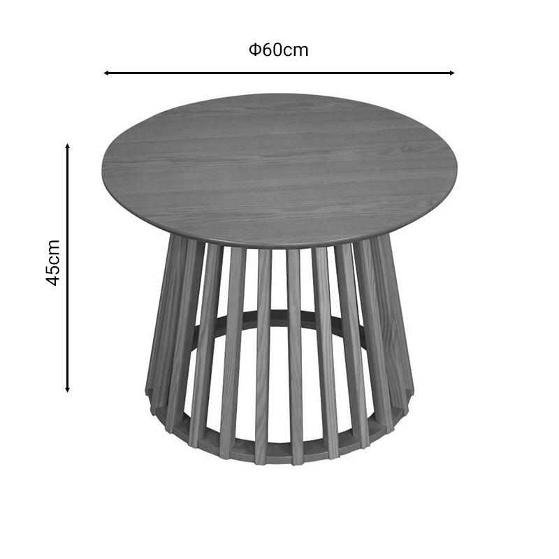 Masuta de cafea Domonic natural 60x60x45 cm - 3 | YEO