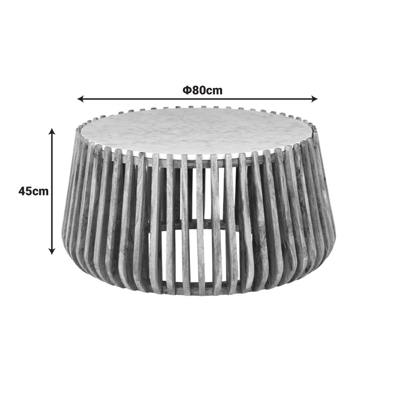 Masuta de cafea Mable Natural 80x80x45 cm