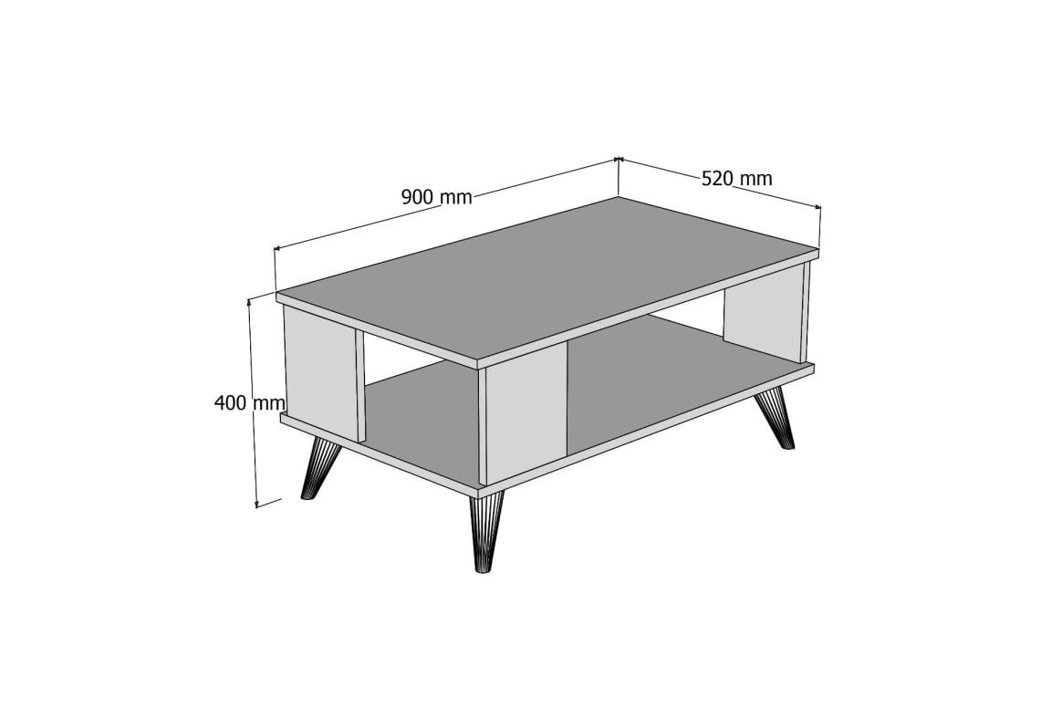 Măsuţă de cafea SHP0101, Alb - 3 | YEO