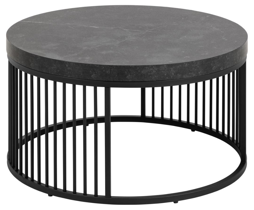 Masuta de cafea Strington, Negru, 35x65x65 cm - Imagine 3
