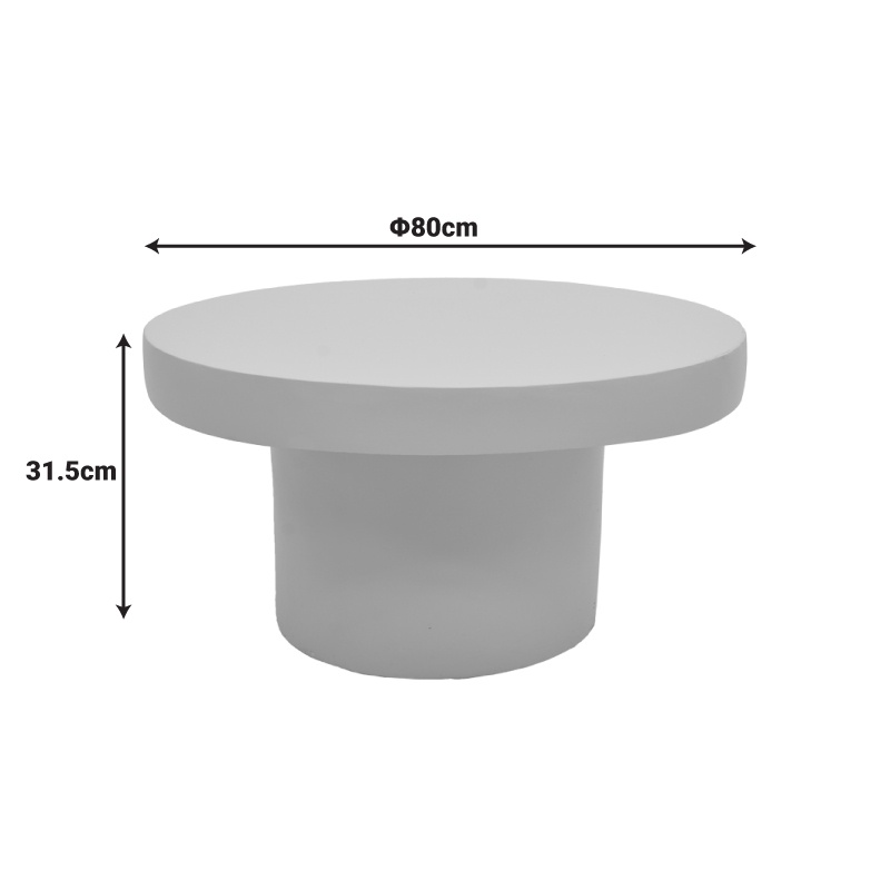 Masuta de cafea, Umbra, Pako, Gri deschis 80x80x31.5 cm - 4