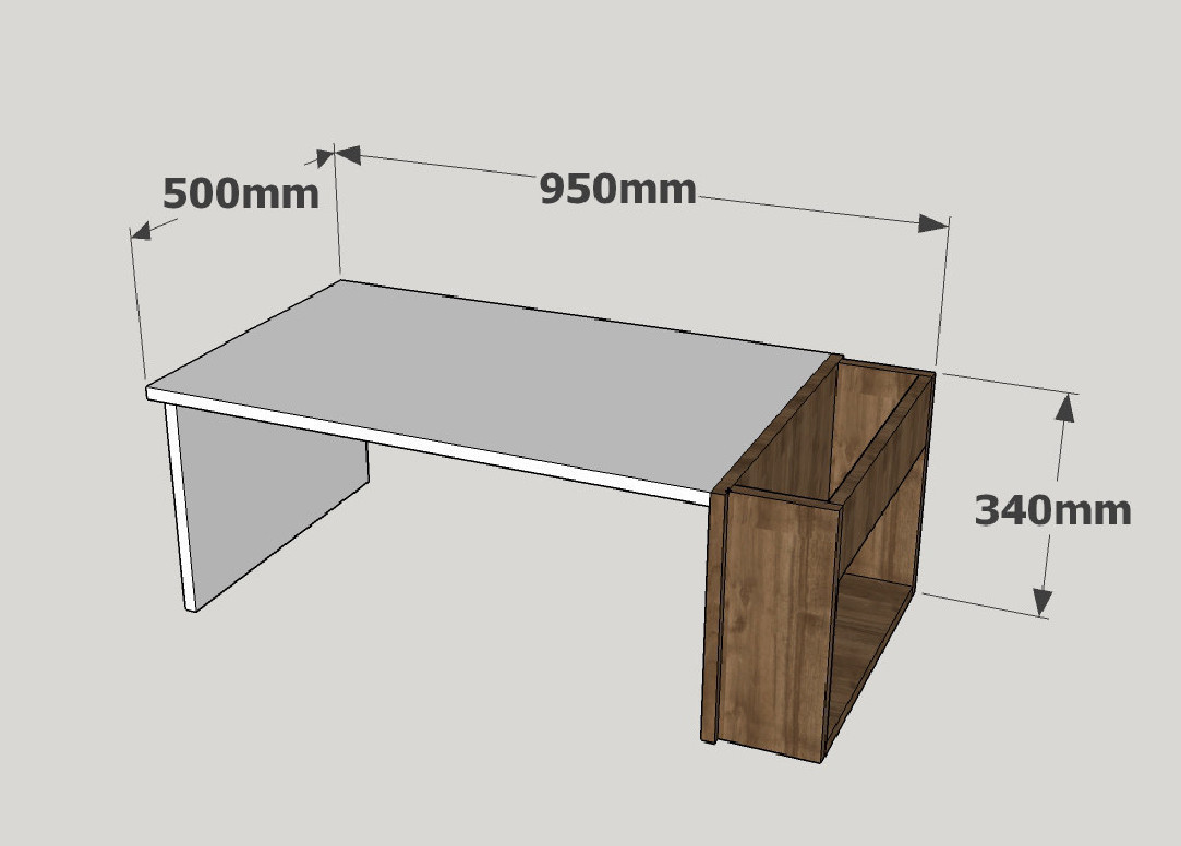 Masuta de Cafea View - Alb, Walnut - 3 | YEO